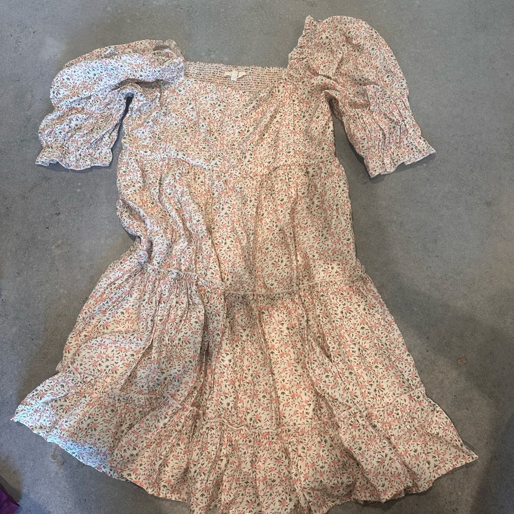 Caslon Pink and Green Floral Dress